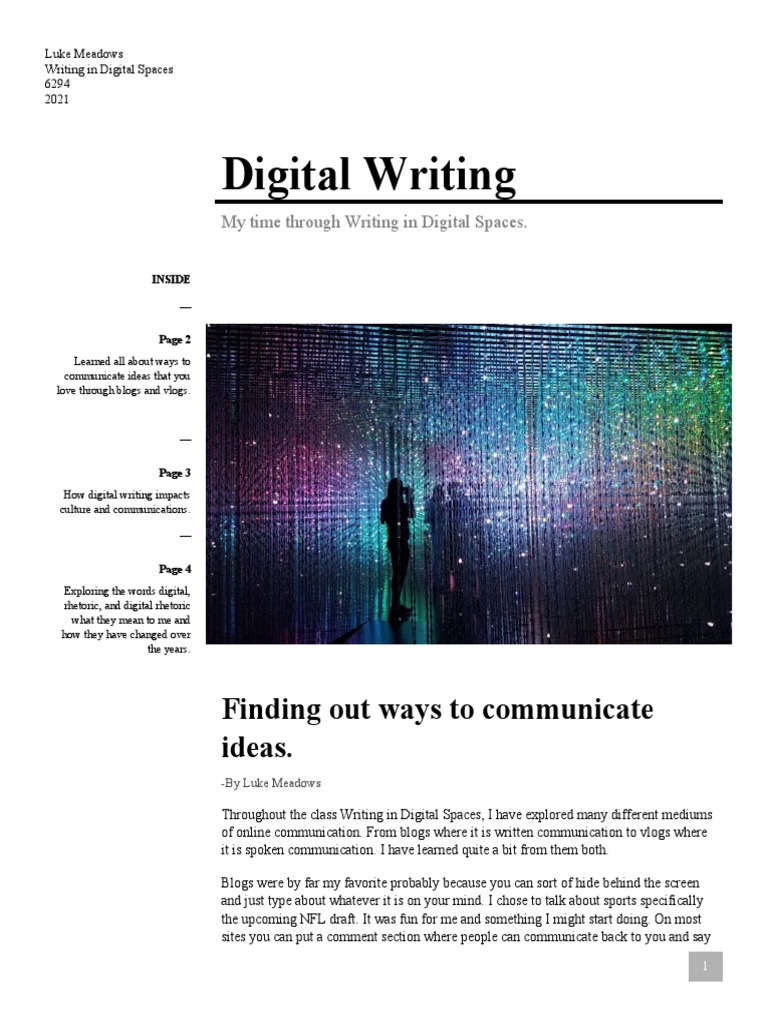 Impact of Digital Writing on Culture | PDF | Blog | Rhetoric