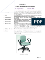 Office furniture specifications
