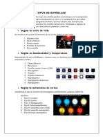 Tipos de Estrellas