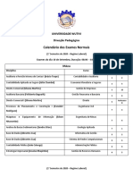 Calendario de Exames 3o Ano 2020