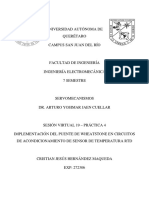 Acondicionamiento de Señales Con Puente de Wheatstone