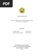 Capital Structure: Compiled To Fulfill The Duties of Financial Management Courses Lecturer: Prof. Dr. Isti Fadah, M.Si