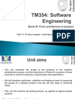 Block III: From Architecture To Product: Unit 11: Product Quality: Verification, Metrics and Testing