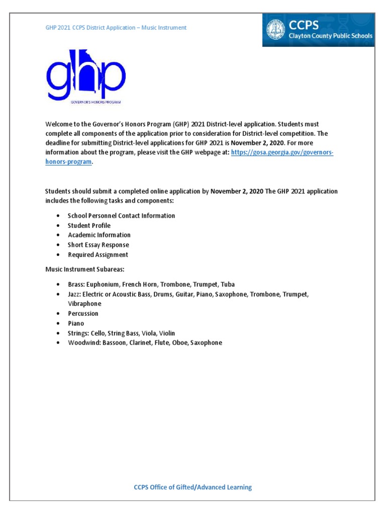 GHP 2021 Music Instrument Application | PDF | Musical Instruments ...