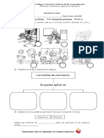 Normas de convivencia clase Ética y Valores