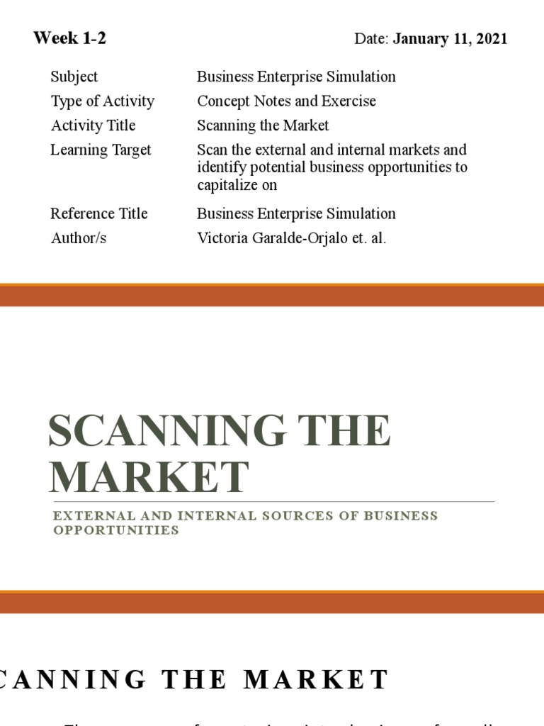 Market Scanning for Business Opportunities | PDF | Smartphone ...