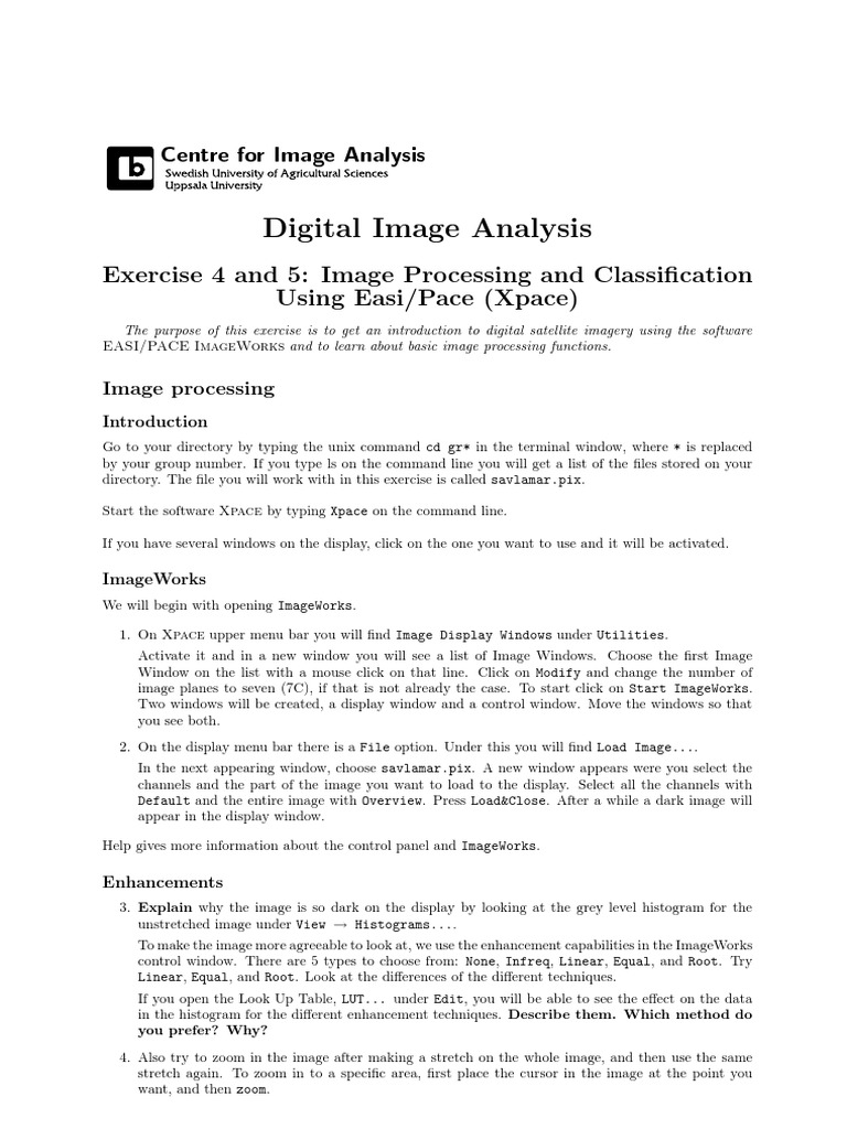 Digital Image Processing with EASI/PACE | PDF | Statistical ...