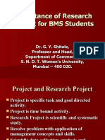 Prof Shitole - Research Project BMS