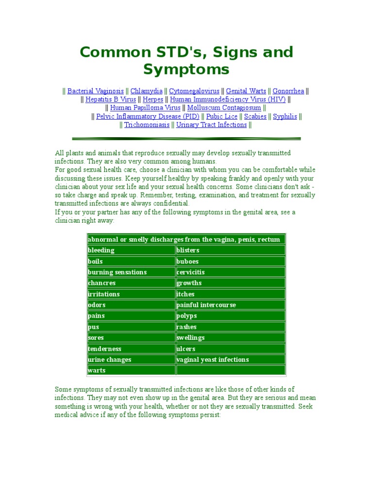 Common STD Herpes Simplex Urinary Tract Infection