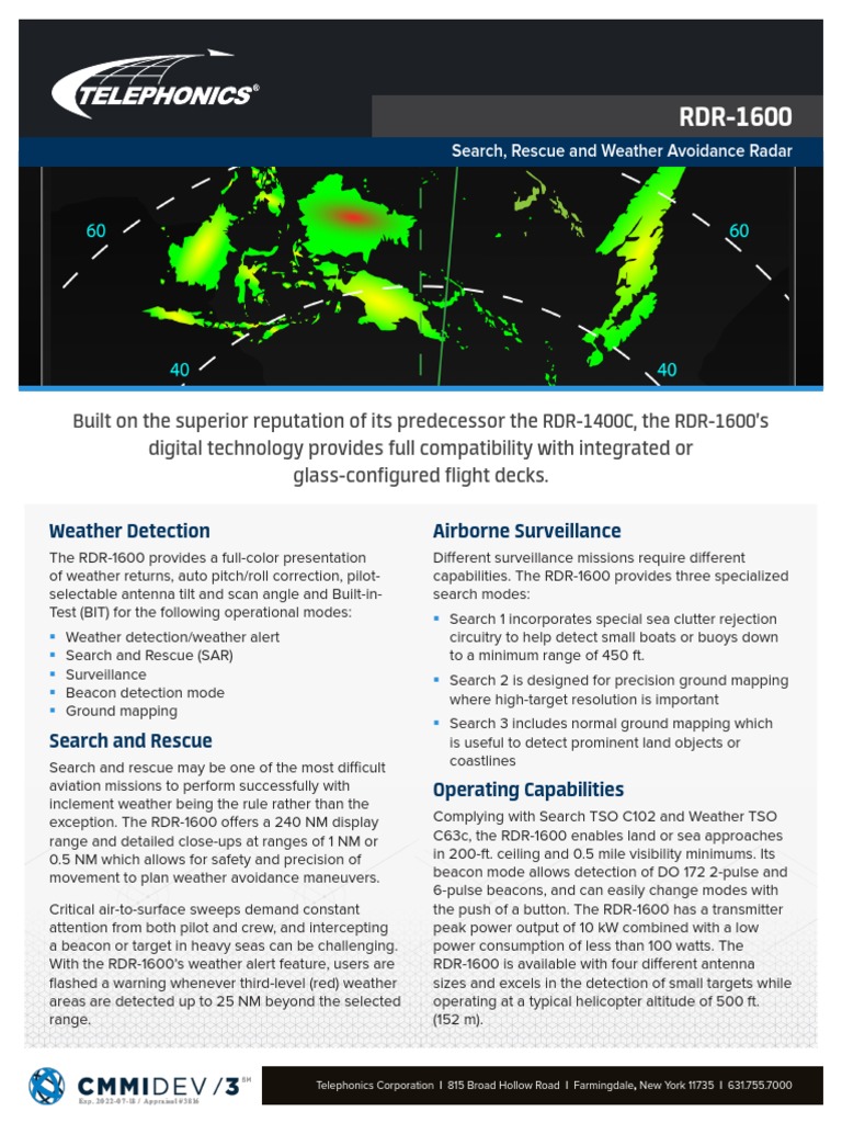 TC RDR 1600 Brochure | PDF | Radar | Wireless
