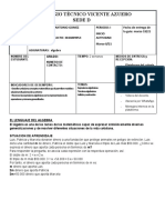 Guia Numero Tres Del Periodo Uno de Algebra Grado Octavo