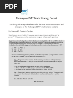 Redesigned SAT Math Strategy Packet