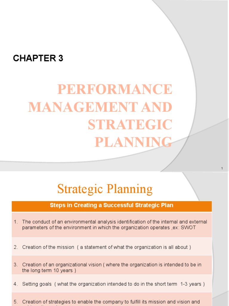 ch.3 PM | PDF | Swot Analysis | Strategic Planning