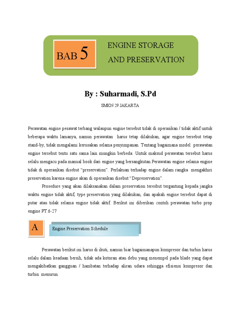 Engine Storage N Preservation | PDF