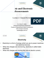 Electric and Electronic Measurements: Lecture-2: General Review