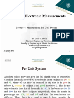 Electric and Electronic Measurements: Lecture-4: Measurement Per Unit System