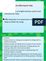 Asking and Offering Help Expressions