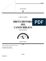 Breve Historia Del Canon Bíblico