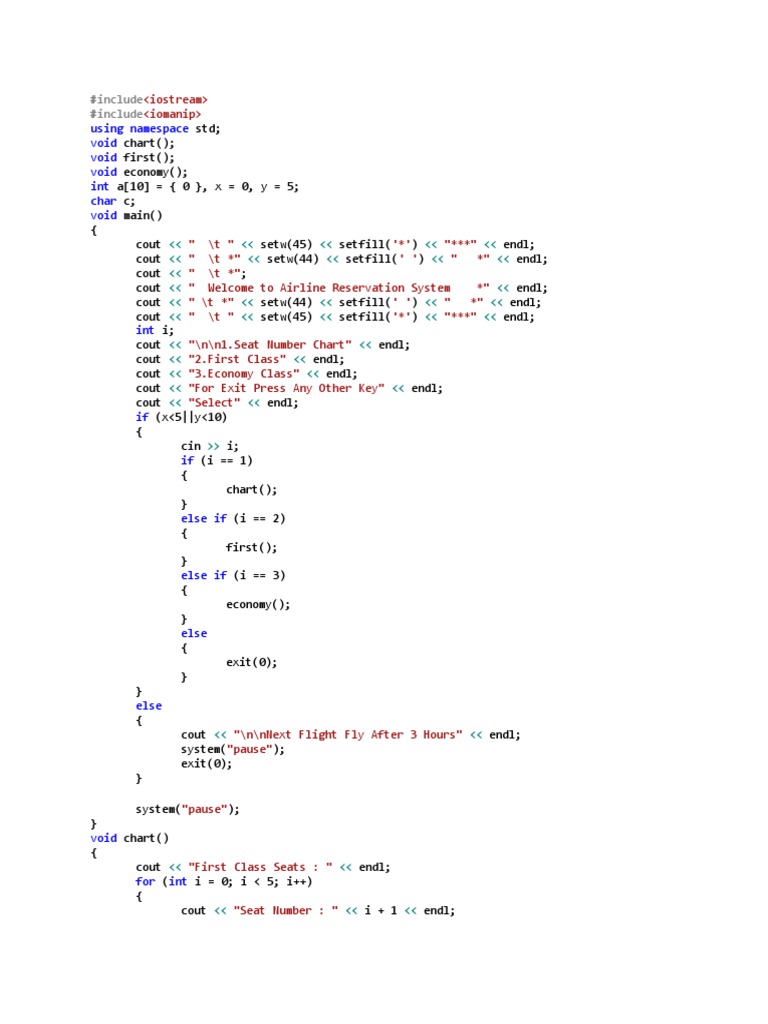 Airline Reservation Sytem | PDF | Service Industries | Airlines
