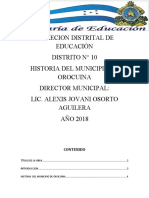 Historia Del Municipio de Orocuina