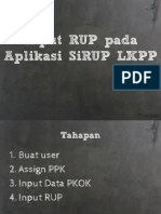 Input RUP Pada Aplikasi SiRUP LKPP