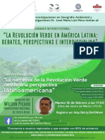 Cartel y programa Seminario Revolución Verde en América Latina
