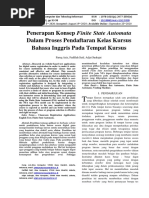 Penerapan Konsep Finite State Automata Dalam Proses Pendaftaran Kelas Kursus Bahasa Inggris Pada Tempat Kursus