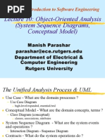 Lecture 10: Object-Oriented Analysis (System Sequence Diagrams, Conceptual Model)