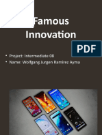 Famous Innovation: - Project: Intermediate 08 - Name: Wolfgang Jurgen Ramírez Ayma