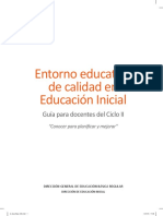 Entorno Educativo de Calidad en Educación Inicial Guía Para Docentes Del Ciclo II
