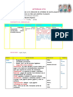 Actividades De implementación de los sectores 5 años(1)