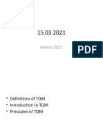 2.1 Principles and Definitions of TQM