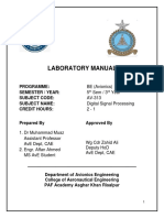 Laboratory Manual: Programme: Semester / Year: Subject Code: Subject Name: Credit Hours