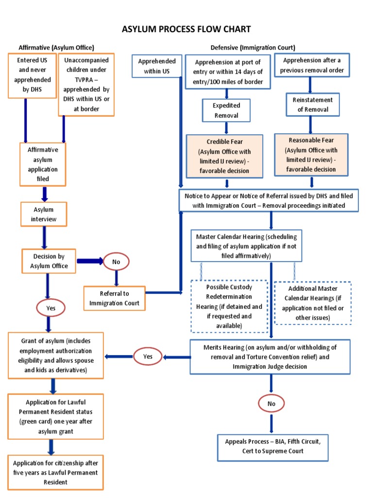 Asylum Process Flow Chart PDF Asylum In The United States