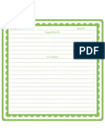 Recipe Card - Green