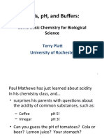 Acids, PH, and Buffers:: Some Basic Chemistry For Biological Science