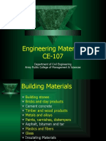 Engineering Materials CE-107: Department of Civil Engineering Army Public College of Management & Sciences