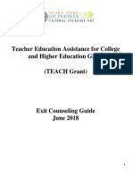 Teacher Education Assistance For College and Higher Education Grant (TEACH Grant)