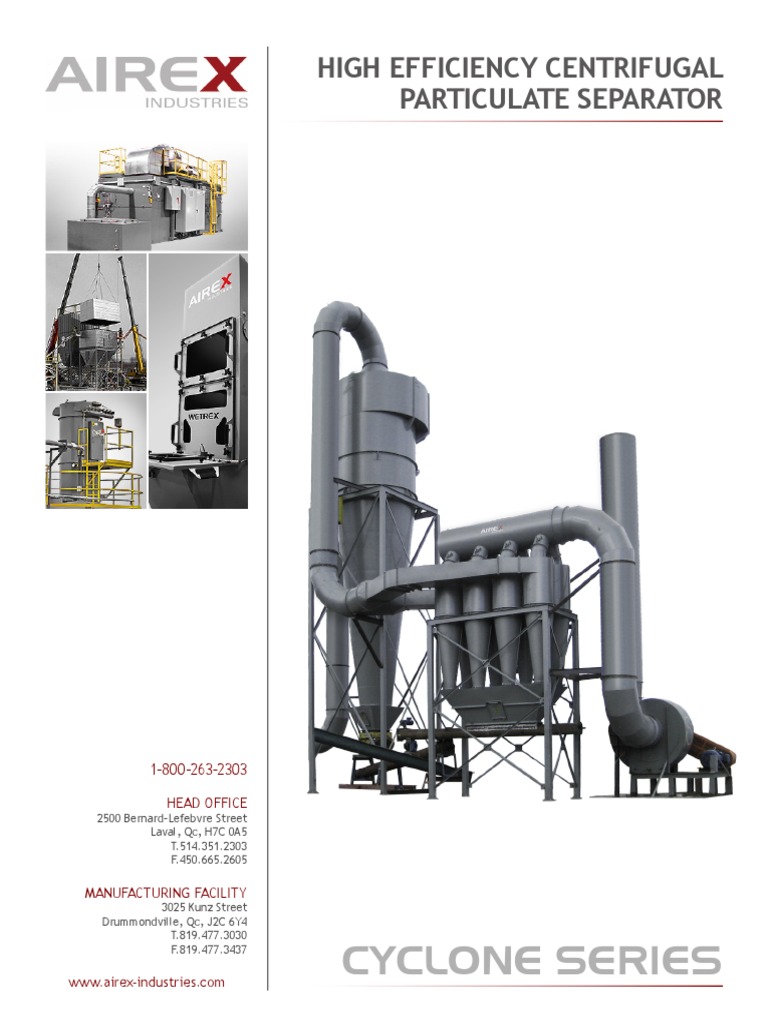 Cyclone Series: High Efficiency Centrifugal Particulate Separator | PDF ...