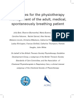 Guidelines for the Physiotherapy Management of the Adult, Medical, Spontaneously Breathing Patient