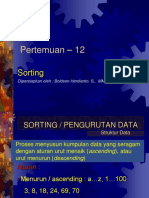 Pertemuan Ke-12 (Sorting)