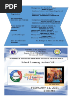 FEBRUARY 11, 2021 2:00 PM: School Learning Action Cell