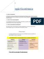 Investigacion Energia Geotermica. Emanuel Guzman 202100104 Ingeneria Industrial.