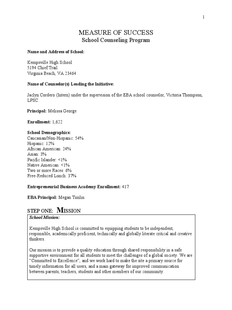 Coun594a Cordero Jaclyn Measure PDF School Counselor Mentorship