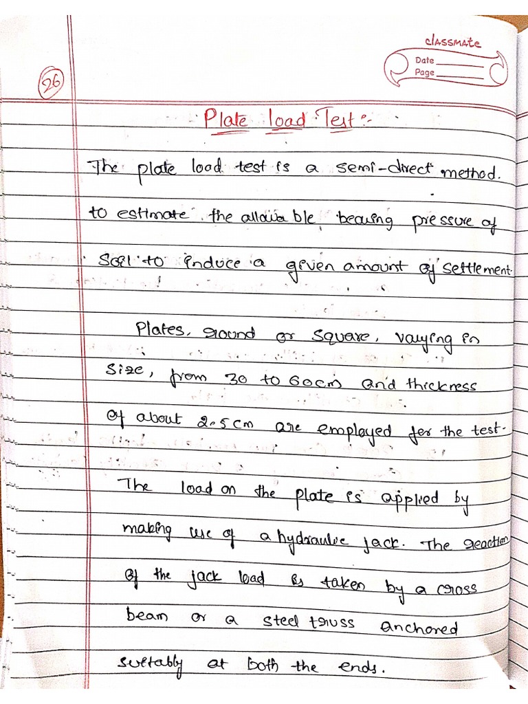 Plate Load Test Notes | PDF