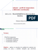 Aula 5 - Perfil de Temperatura em Diferentes Coordenadas