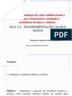 Aula 6 - Analogia A Resistência Térmica e Elétrica