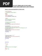 Converting Static Webpages To Dynamic Webpages Using Servlets and Cookies - 311118104025