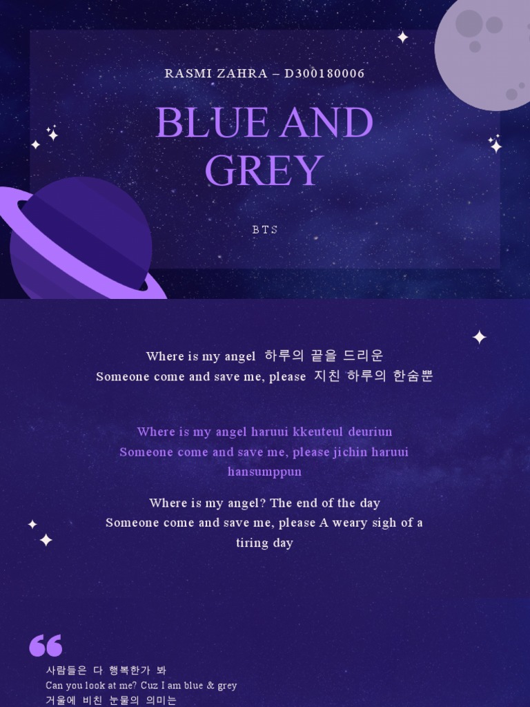 Blue and Grey Lyrics For Aplikom3 PDF