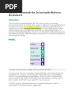 Common Frameworks For Evaluating The Business Environment